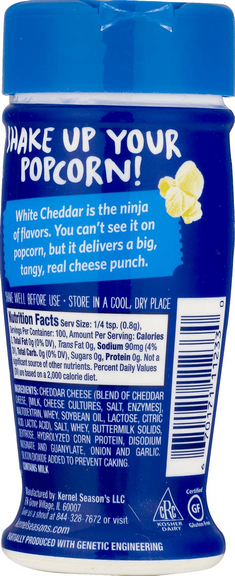 White Cheddar Popcorn Seasoning Nutrition Facts | Besto Blog