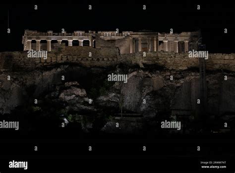 Parthenon and the Acropolis at night, Athens, Greece Stock Photo - Alamy