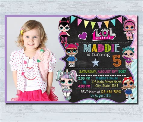 Birthday invitations Personalized invitation lol doll surprise birthday ...