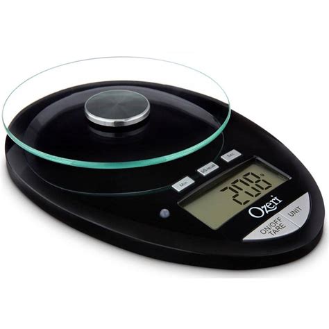 Ozeri Pro II Digital Kitchen Scale with Removable Glass Platform and Countdown Kitchen Timer (1 ...