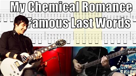 My Chemical Romance Famous Last Words Guitar Cover With Tab Chords - Chordify