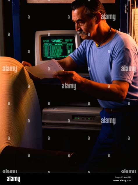 Paper Mill with Worker Stock Photo - Alamy