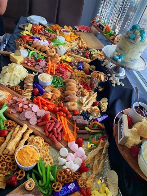 grazing table for kids/teenagers party. | Kids party food, Kids birthday party food, Birthday ...