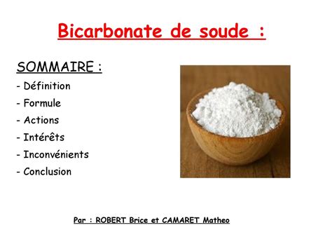 Découvrir 48+ imagen formule de bicarbonate de soude - fr.thptnganamst.edu.vn