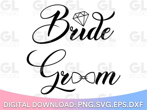 Bride Groom Svg, Bride Svg, Groom Svg, Wedding Party Svg, Wedding Svg, Darling Svg, Wedding ...