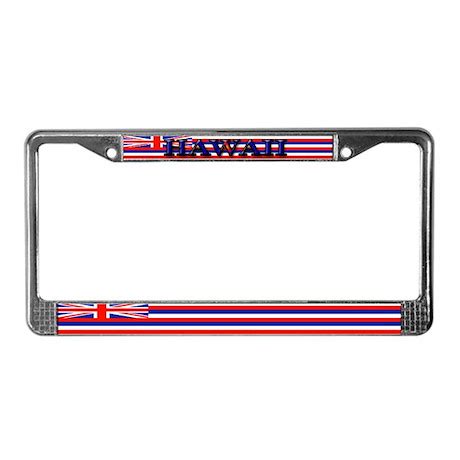 Hawaii Hawaiian Blank Flag License Plate Frame by allflags