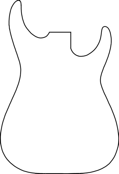 Guitar Outline Printable | Clipart Panda - Free Clipart Images | Guitar outline, Guitar art ...