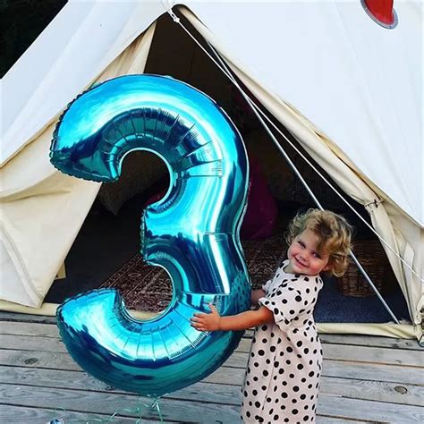 40 Inch Large Blue Number Balloons Happy Birthday Balloon Anniversaire ...