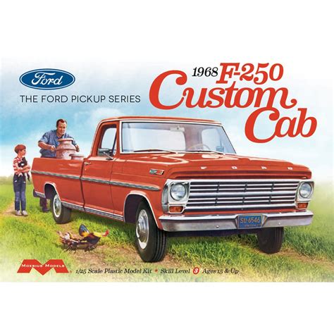 1968 Ford F-250 Custom Cab Pickup 1:25 Scale Model Kit