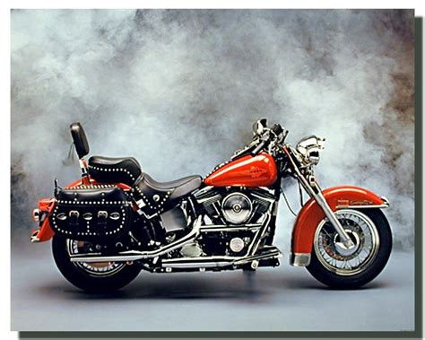 Red Harley Motorcycle Poster | Motorcycle Posters