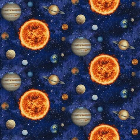 Solar System Fabric - Space Fabric - Planetary Missions by Studio e ...