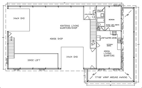 Large Barndominium Residential Metal Building Floor Plans Modern – New ...