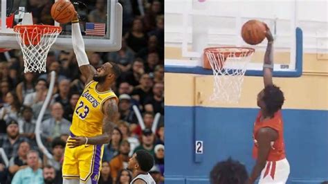 LeBron James' son Bronny adds 'windmill' to his dunk package at just ...