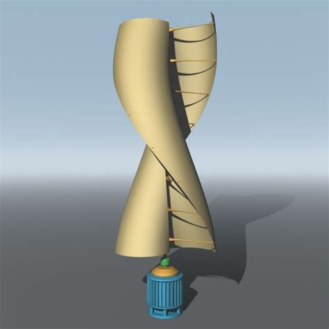 Helical Savonius Wind Turbine VAWT 3D Model $35 - .fbx .dwg .obj .max ...