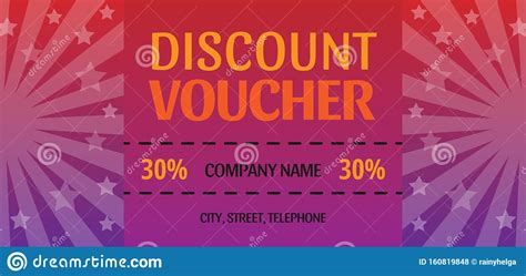 Vivid Discount Voucher with 30 Sale Stock Vector - Illustration of advertisement, paper: 160819848