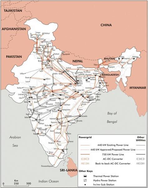 Map of Indian Electricity Grid - India - National Energy Grids ...