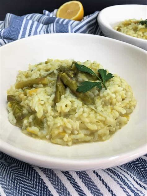 Asparagus Lemon Risotto Instant Pot - This Healthy Kitchen