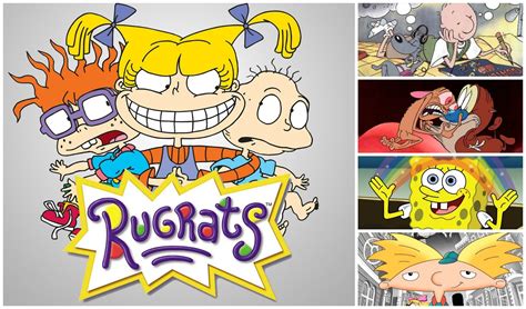 Nickelodeon Logo 90's Classic Cartoon Characters Hey Arnold Tommy ...