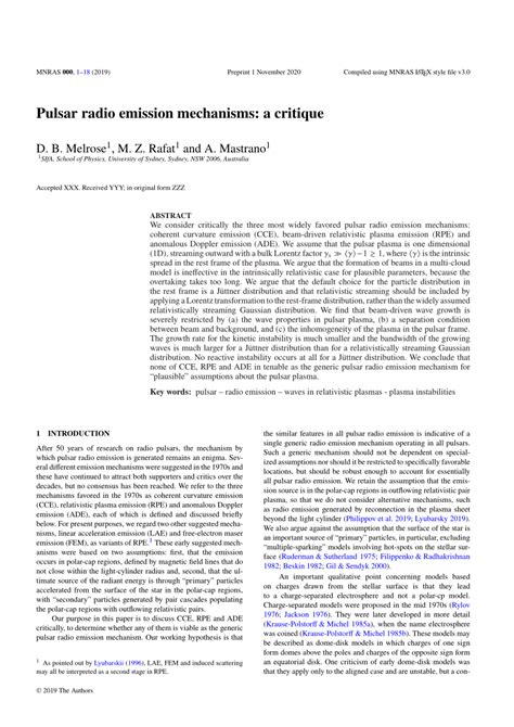 (PDF) Pulsar radio emission mechanisms: A critique