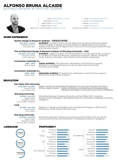 Gallery of The Top Architecture Résumé/CV Designs - 9