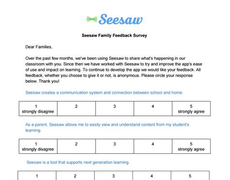 Printable Survey Template Google Docs