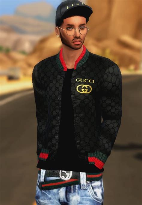 XxBlacksims — I did these Gucci Jackets a while ago but I never... | Gucci jacket, Sims 4 cc ...