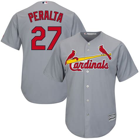 Majestic Jhonny Peralta St. Louis Cardinals Gray Official Cool Base ...