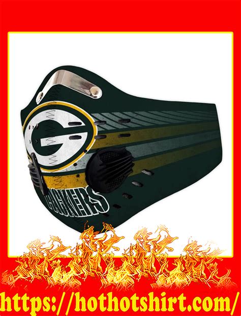 Green Bay Packers Filter Activated Carbon Pm 2.5 Fm Face Mask