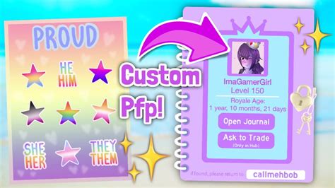 PRIDE MONTH STICKERS! How To Add CUSTOM PROFILE PICTURES And MORE! Royale High Leaks - YouTube