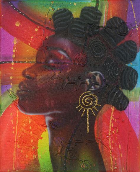 Bantu Knots Painting by Fred Odle