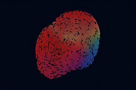 Premium AI Image | Colorful fingerprint on black background