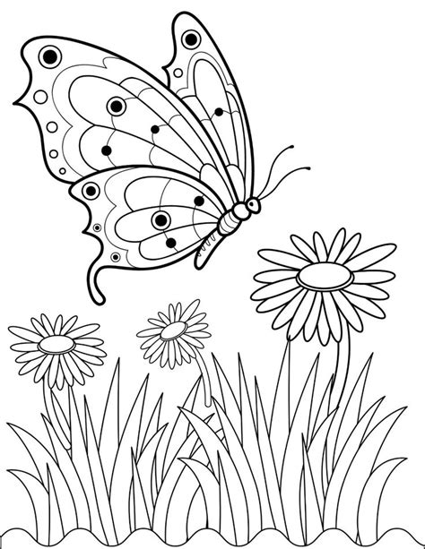 Butterfly Coloring Pages Butterfly PDF Butterfly Printables | Etsy Butterfly Coloring Page ...