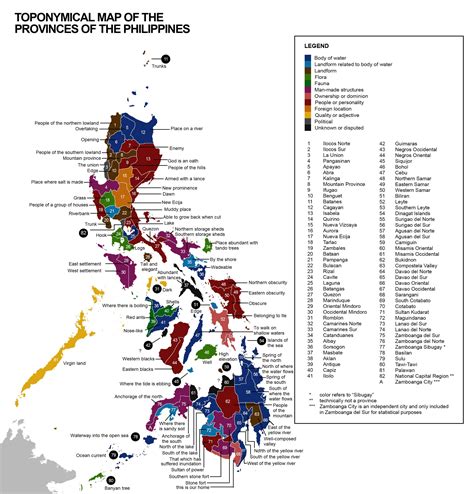 Toponymical map of the provinces of the Philippines [2447x2551] [by ...