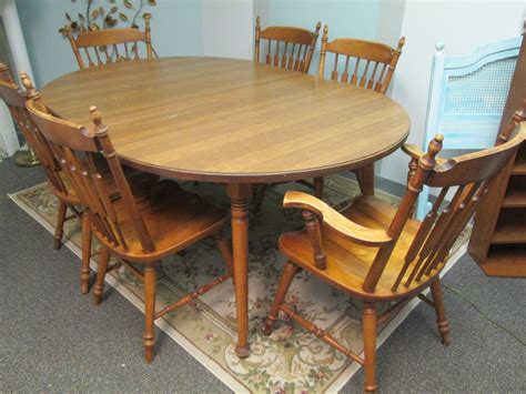 Vintage Tell City Young Republic Andover Dining Table, 2 leaves, 5 ...