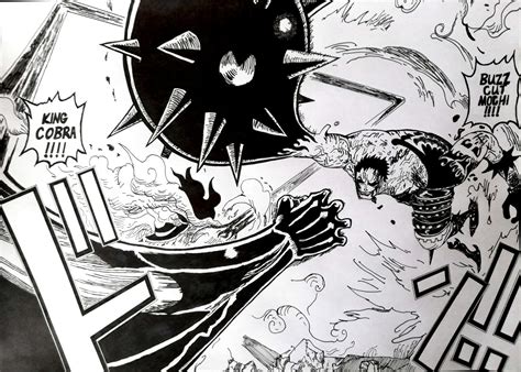 I drew one of my favorite panels in the entire series! Snakeman Luffy vs Katakuri final blow ...