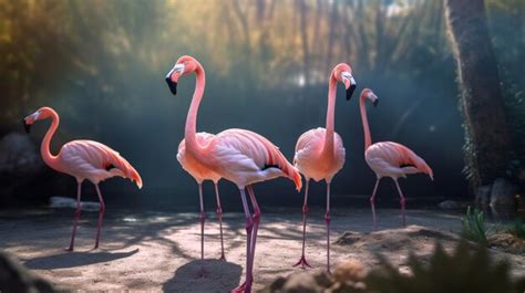 Premium AI Image | flamingo in its natural habitat ISO 100 generative ai