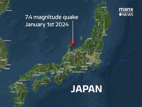 Japanese Earthquake 2024 Location - Gretel Morena