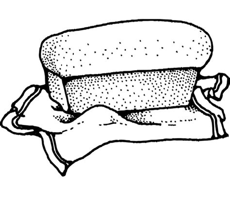 Bread Coloring Drawing Slice Loaf Color Colouring Pages Clipart Outline | The Best Porn Website