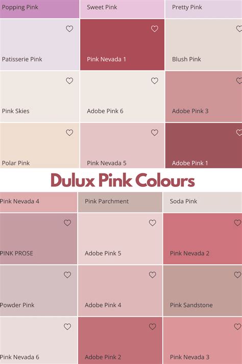 Dulux Paint Colour Chart Pink: Dulux Pink Colours - Sleek-chic Interiors