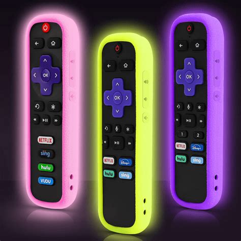 (3 Pack) Wevove Roku Remote Case, Battery Cover for TCL Roku Smart TV Steaming Stick Remote ...