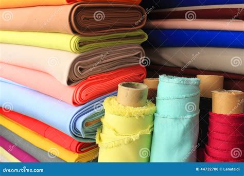 Colorful fabrics stock photo. Image of manufacturing - 44732788