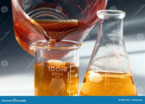 BEakers & Flasks Chemistry Lab Stock Photos - Image: 492743