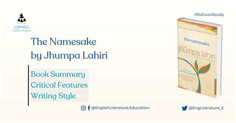 The Namesake by Jhumpa Lahiri: Summary of the novel & comments on critical aspects - English ...