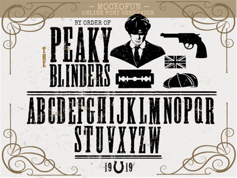 💥 Peaky Blinders Font Generator - MockoFUN