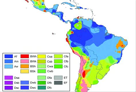 Climate Map Of South America - Large World Map