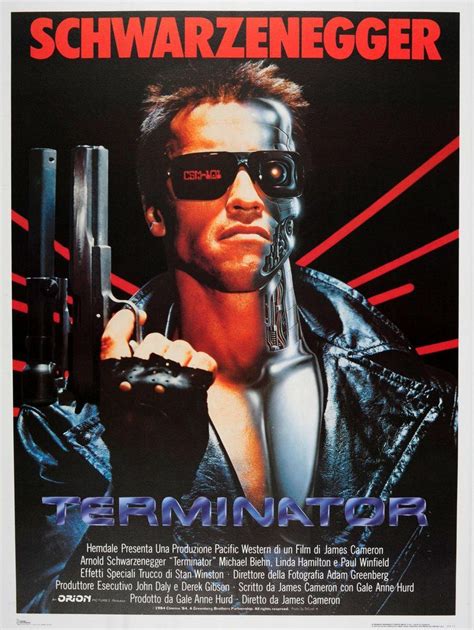 Unknown - Large Original Vintage Sci-Fi Movie Poster For Terminator Arnold Schwarzenegger ...