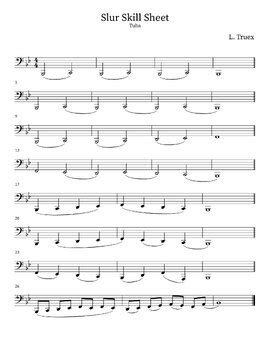 Slur Skill Sheets for Beginning Band by AlternativeBandTeacher | TPT