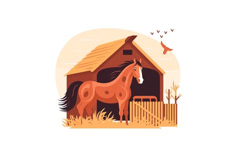 SVG Horse Stable Vector Illustration Graphic by Evoke City · Creative Fabrica