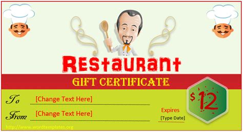 Gift Certificate Templates - Word Templates for Free Download