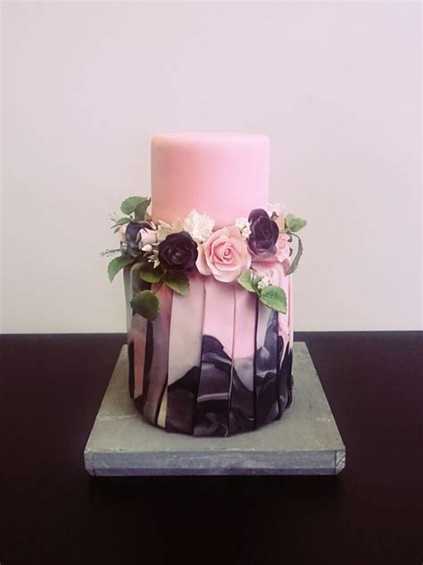 Marble cake, Elegant cakes, Beautiful cake designs